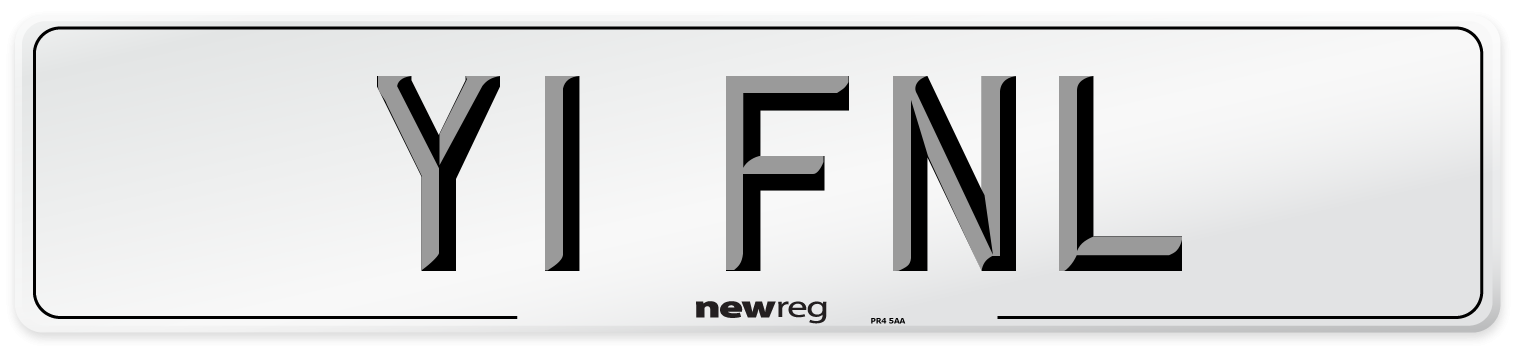 Y1 FNL Number Plate from New Reg